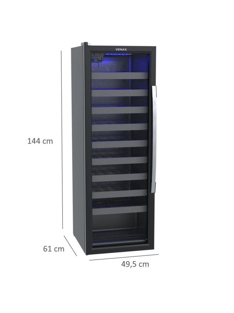 Adega Climatizada Porta Invertida 209L 50 Garrafas 220V
