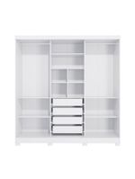 Guarda-roupa Casal  3 Por Rev De Correr 3 Espelhos 4 Gav