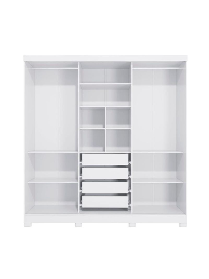 Guarda-roupa Casal  3 Por Rev De Correr 3 Espelhos 4 Gav