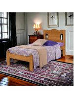 Cama Solteiro Munique Nature com Colchão Gabrielli