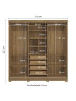 Guarda-roupa Casal  3 Por Reversiveis De Correr 3 Esp 4 Gav