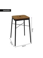 Banco Pegs Baixo Decorativo Preto - Overseas