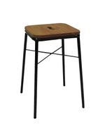 Banco Pegs Baixo Decorativo Preto - Overseas