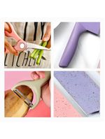 Conjunto De Facas 6 Peças Aço Inoxidável Colorido Cozinha