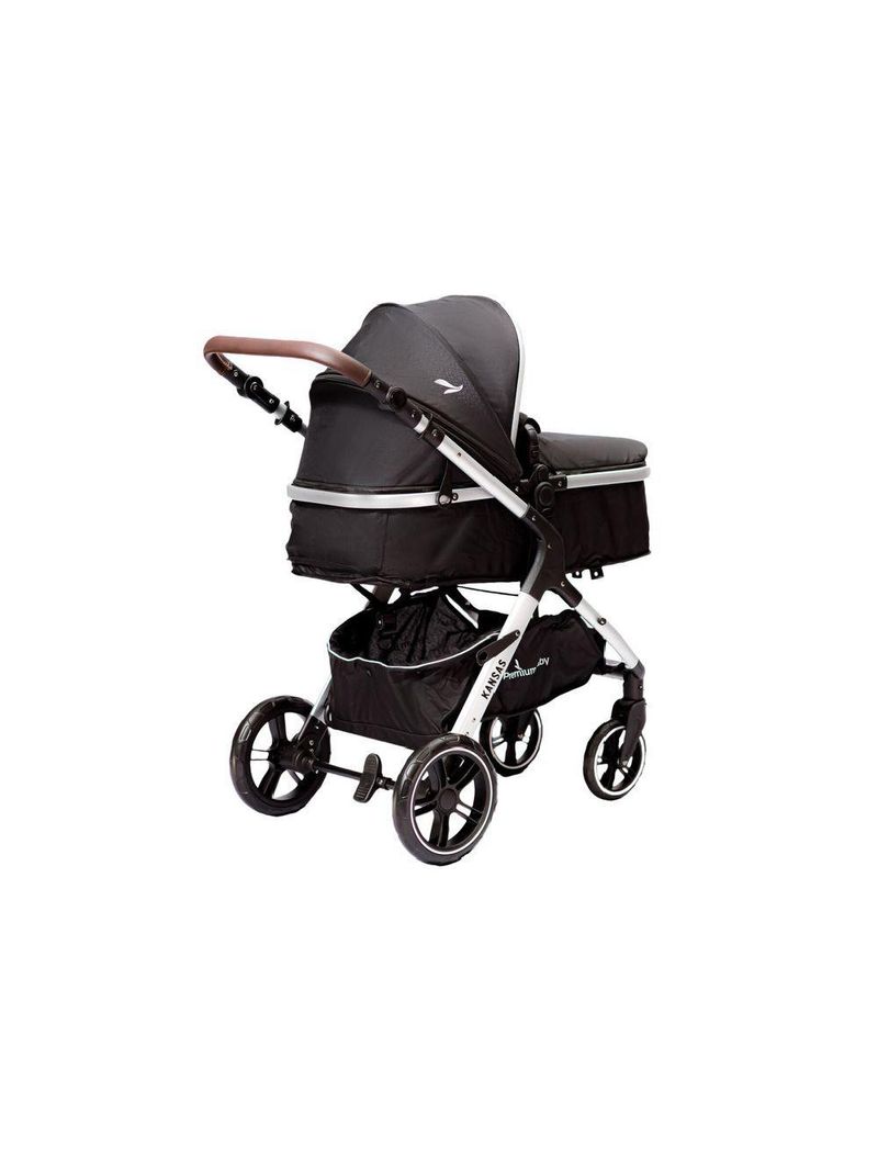 Carrinho De Bebê Travel System Premium Baby Kansas Prata
