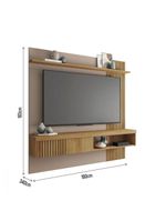 Painel Para Tv Até 65 Polegadas 1,80m Jade Caemmun Fendi/buriti Ripado