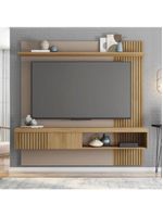 Painel Para Tv Até 65 Polegadas 1,80m Jade Caemmun Fendi/buriti Ripado