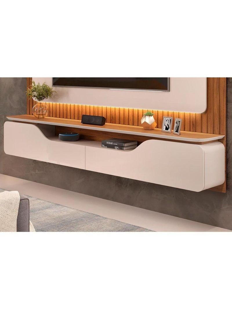 Painel Home Para Tv Até70" Treviso Ripado 100% Mdf Dj Móveis