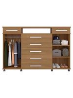 Cômoda London e Guarda Roupa Casal Dalila 32415PE Amendola Off White Flex com Pés - Demóbile