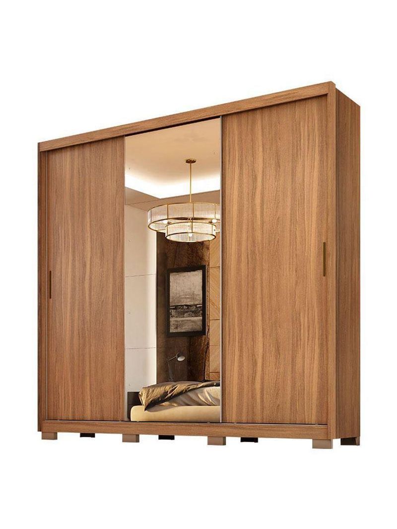 Cômoda London e Guarda Roupa Casal Dalila 32415PE Amendola Off White Flex com Pés - Demóbile