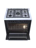 Fogão 5 Bocas Venax Temis A Gas Mesa De Inox Preto 220V