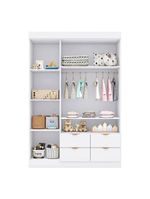 Guarda Roupa Infantil Ayla 3 Portas Branco Acetinado - Phoenix