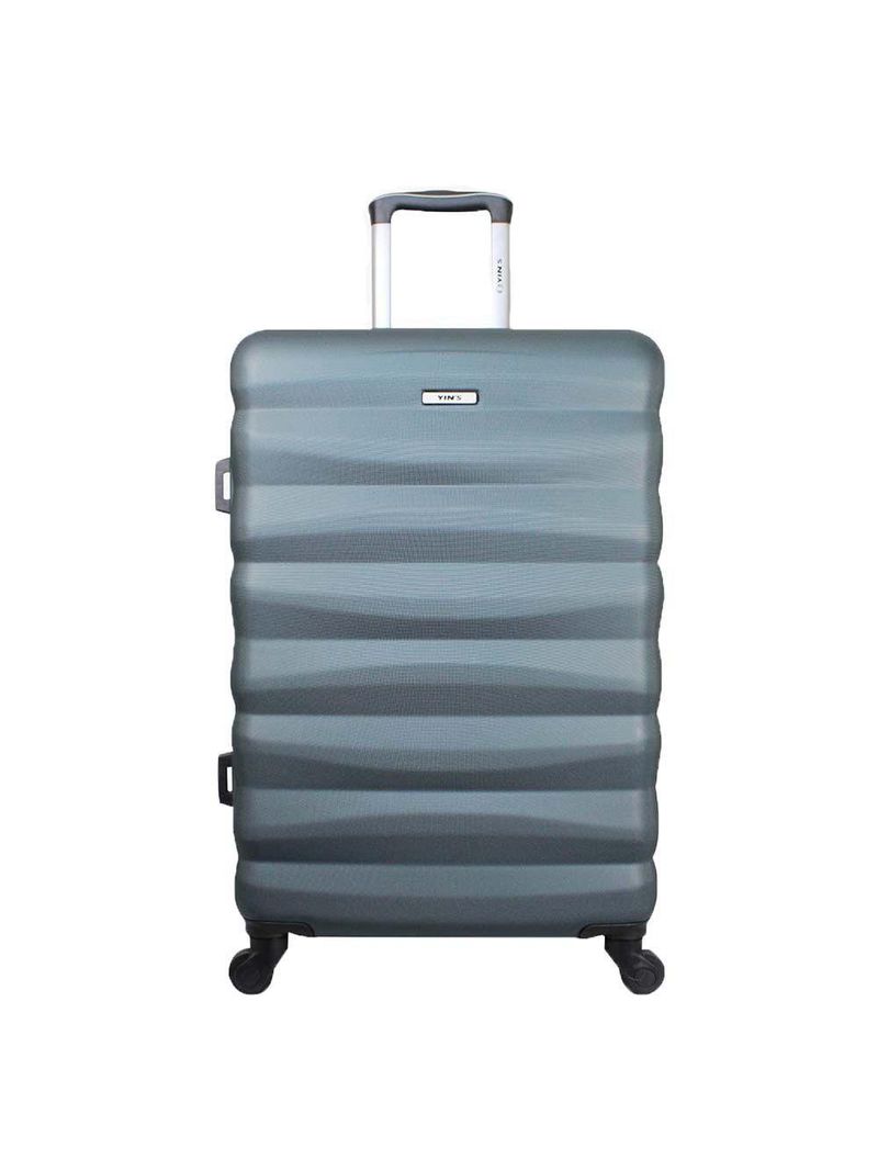 Mala de Viagem Média em ABS Yins 21089 Cadeado Integrado Rodas Giro 360º - Verde