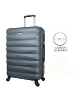 Mala de Viagem Média em ABS Yins 21089 Cadeado Integrado Rodas Giro 360º - Verde