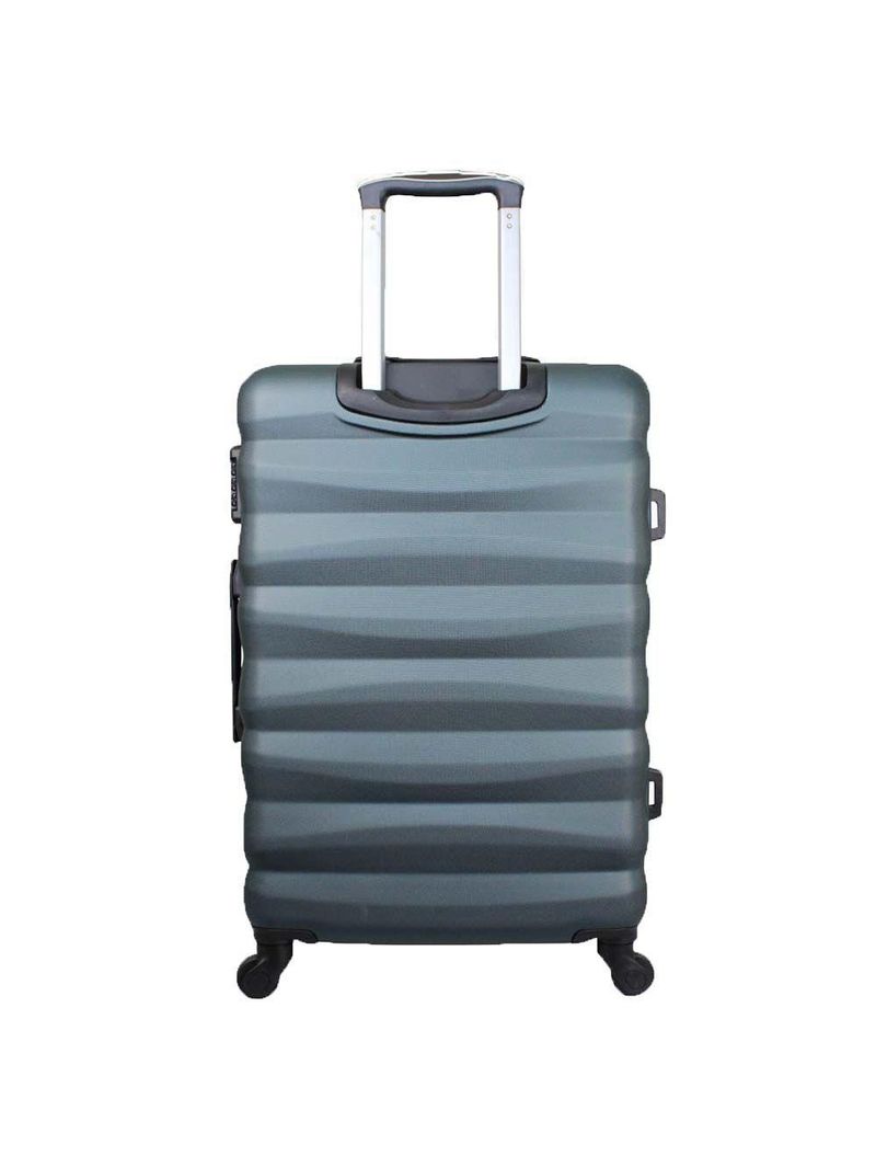 Mala de Viagem Média em ABS Yins 21089 Cadeado Integrado Rodas Giro 360º - Verde