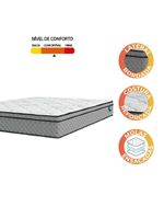 Colchão Casal Molas Ensacadas Mirage 138x188x24cm Cinza/Branco Umaflex Suporta Até 120kg