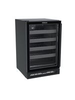 Adega Venax Cave In 100 Porta Invertida 82L Com Opção De Embutir Preto Fosco 127V