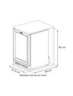 Adega Venax Cave In 100 Porta Invertida 82L Com Opção De Embutir Preto Fosco 127V