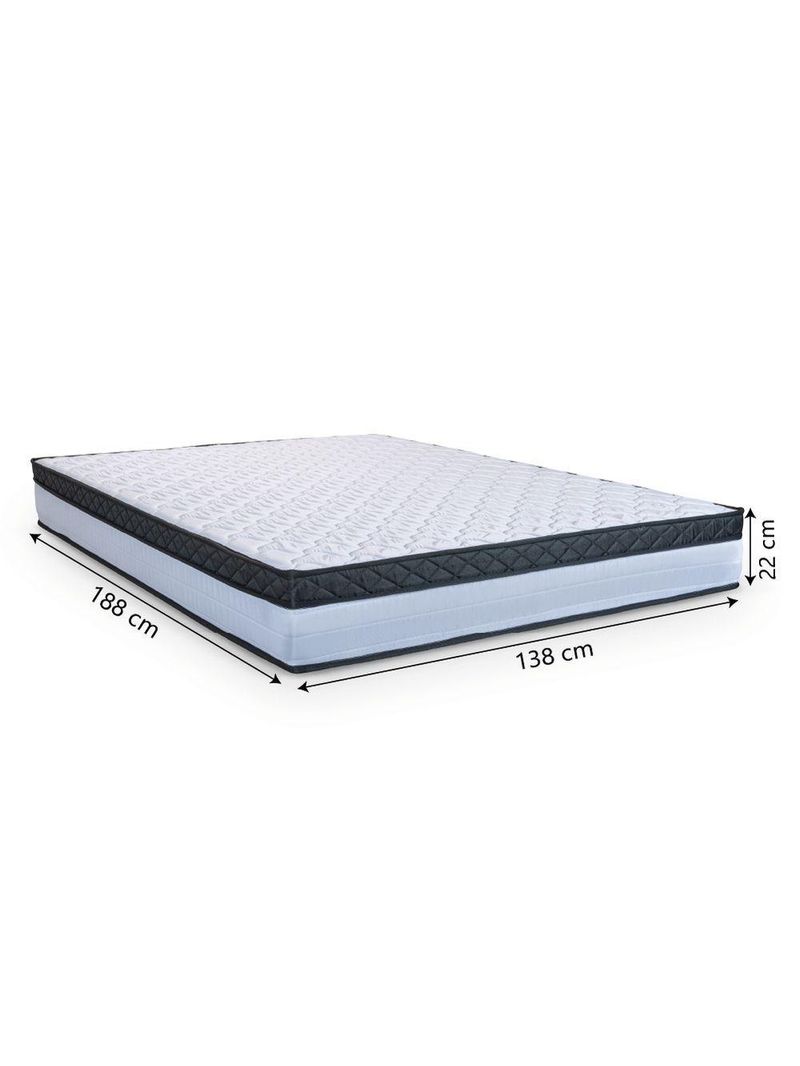 Colchão Casal Molas Ensacadas  Dunas Hellen Branco/pre