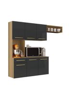 Armário de Cozinha Completa Suspenso  Freijó Aramóveis