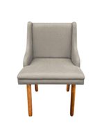 Cadeira De Jantar Liz Linho Pés Palito Castanho Drossi