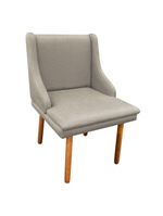 Cadeira De Jantar Liz Linho Pés Palito Castanho Drossi