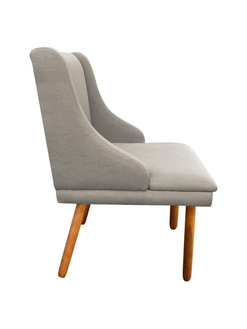 Cadeira De Jantar Liz Linho Pés Palito Castanho Drossi