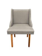 Cadeira De Jantar Liz Linho Pés Palito Castanho Drossi