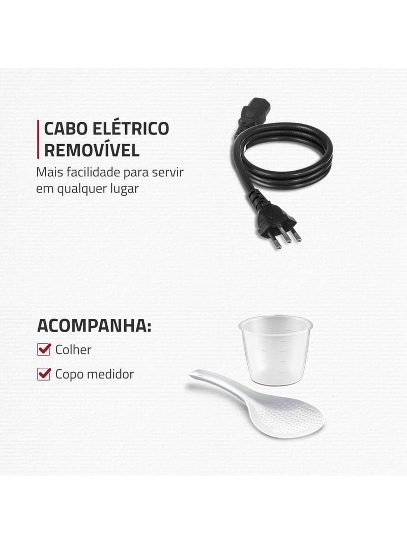 Panela de Pressão Elétrica Digital Mondial 6L Vermelho/Inox PE-60-6L-RI – 127V