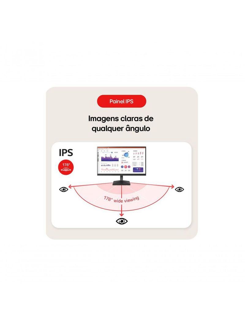 Monitor LG 24” IPS Full HD 100Hz HDMI Ajuste de Inclinação 24MS500-B