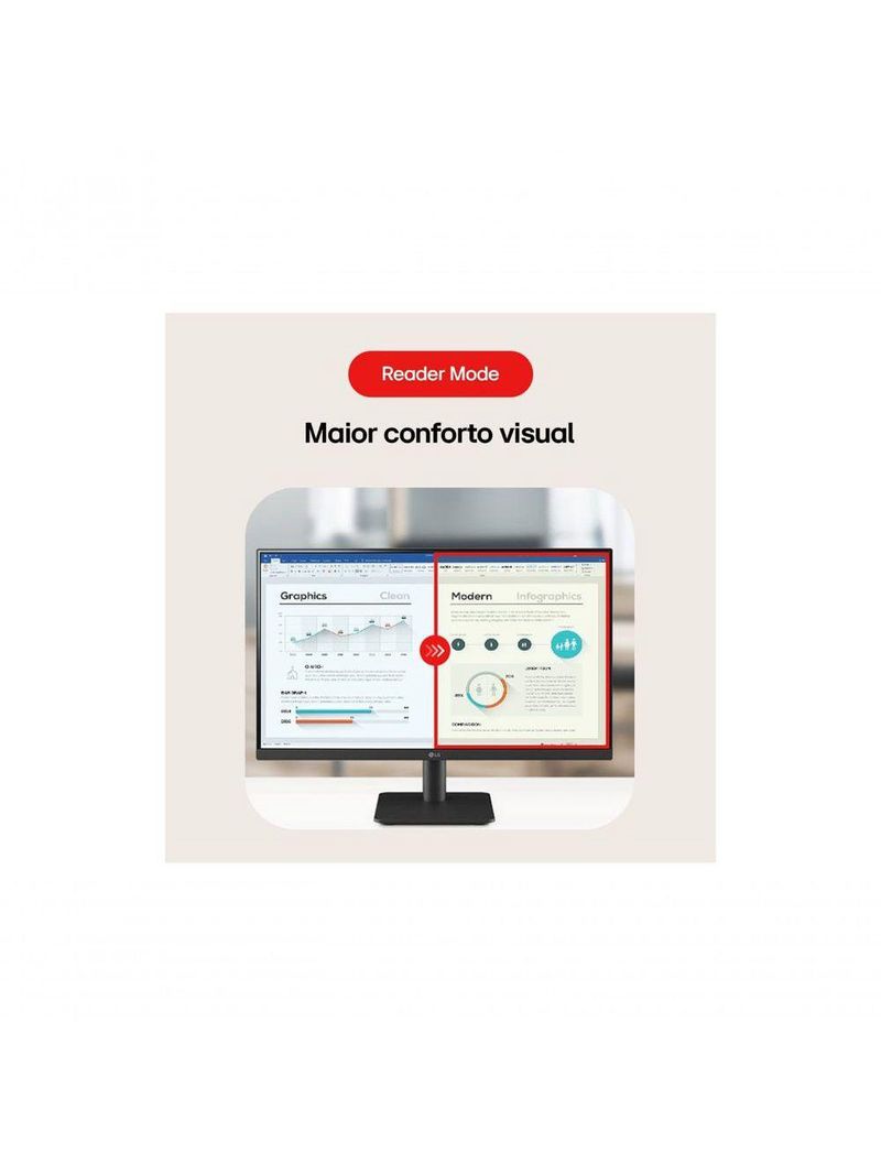 Monitor LG 24” IPS Full HD 100Hz HDMI Ajuste de Inclinação 24MS500-B