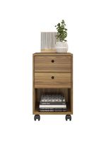 Gaveteiro Escritório 2 Gavetas Rodízios Meta Marrom Caemmun