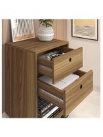 Gaveteiro Escritório 2 Gavetas Rodízios Meta Marrom Caemmun