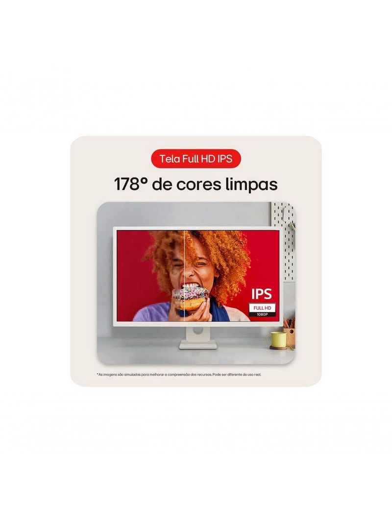 Monitor LG Myview Smart Tela IPS 32'' Fhd Webos Screen Share HDR10 Thinq Air Play 2 Bluetooth USB HDMI 32SR50F-W