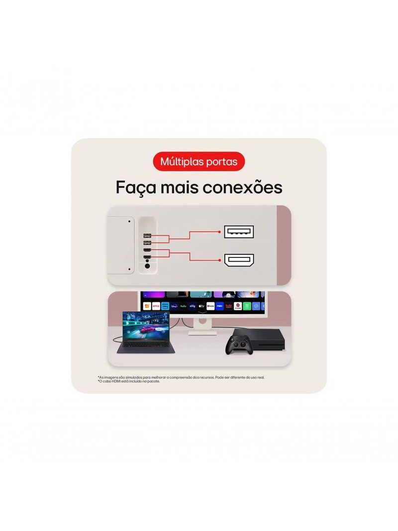 Monitor LG Myview Smart Tela IPS 32'' Fhd Webos Screen Share HDR10 Thinq Air Play 2 Bluetooth USB HDMI 32SR50F-W