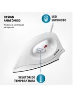 Ferro De Passar A Seco Mondial Fsn-55-w Ferro A Seco Fsn-55-w 127v/60hz