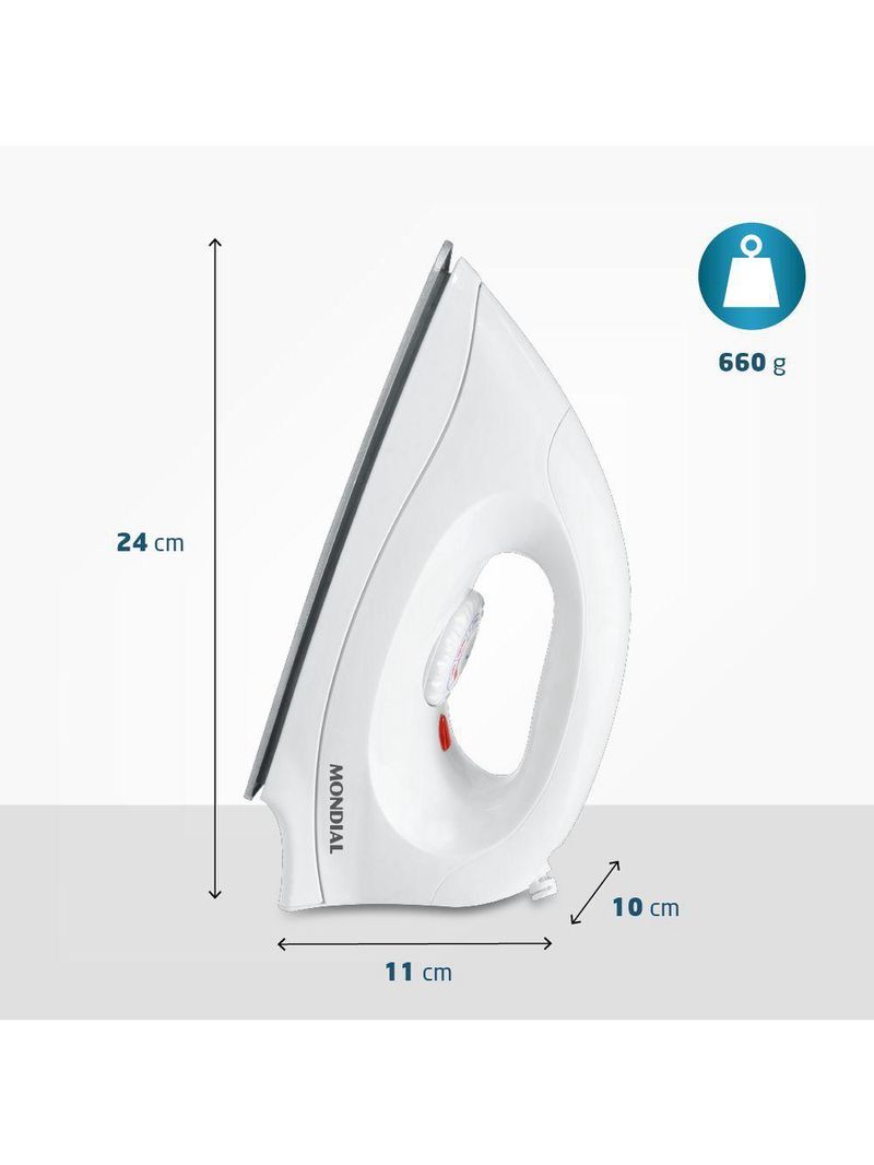Ferro De Passar A Seco Mondial Fsn-55-w Ferro A Seco Fsn-55-w 127v/60hz