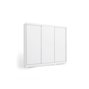 Guarda-Roupa Casal 100% Mdf Kappesberg C/Pés 3 Portas De Correr 8 Gavetas Branco