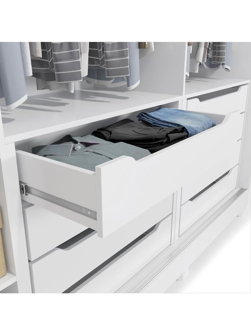 Guarda-Roupa Casal Kappesberg C/Pés 3 Portas 8 Gavetas