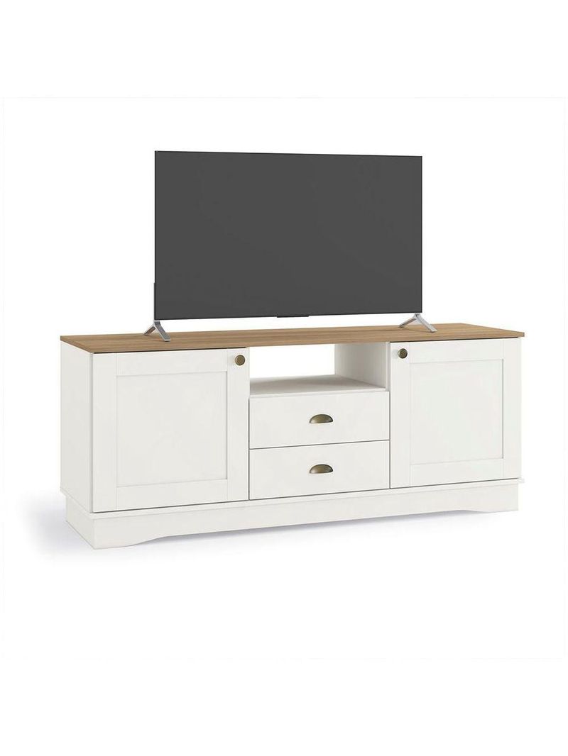 Rack Kappesberg 2 Portas 2 Gavetas Branco Carb