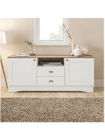 Rack Kappesberg 2 Portas 2 Gavetas Branco Carb