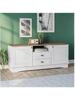 Rack Kappesberg 2 Portas 2 Gavetas Branco Carb