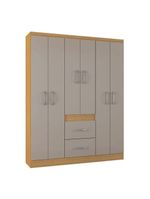 Guarda Roupa Casal Milão 6 Portas Damasco Off White – Poquema