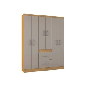 Guarda Roupa Casal Milão 6 Portas Damasco Off White – Poquema