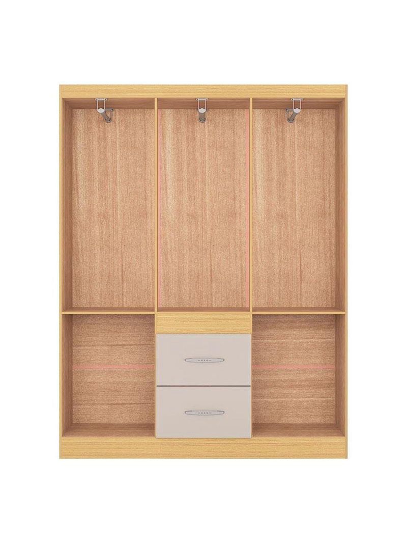 Guarda Roupa Casal Milão 6 Portas Damasco Off White – Poquema