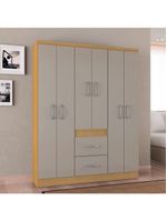 Guarda Roupa Casal Milão 6 Portas Damasco Off White – Poquema