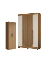 Guarda Roupa Casal 2030240 Atacama Areia E Armário Multiuso New 2000192 Atacama - Aramóveis