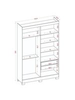 Guarda Roupa Casal 2030240 Atacama Areia E Armário Multiuso New 2000192 Atacama - Aramóveis