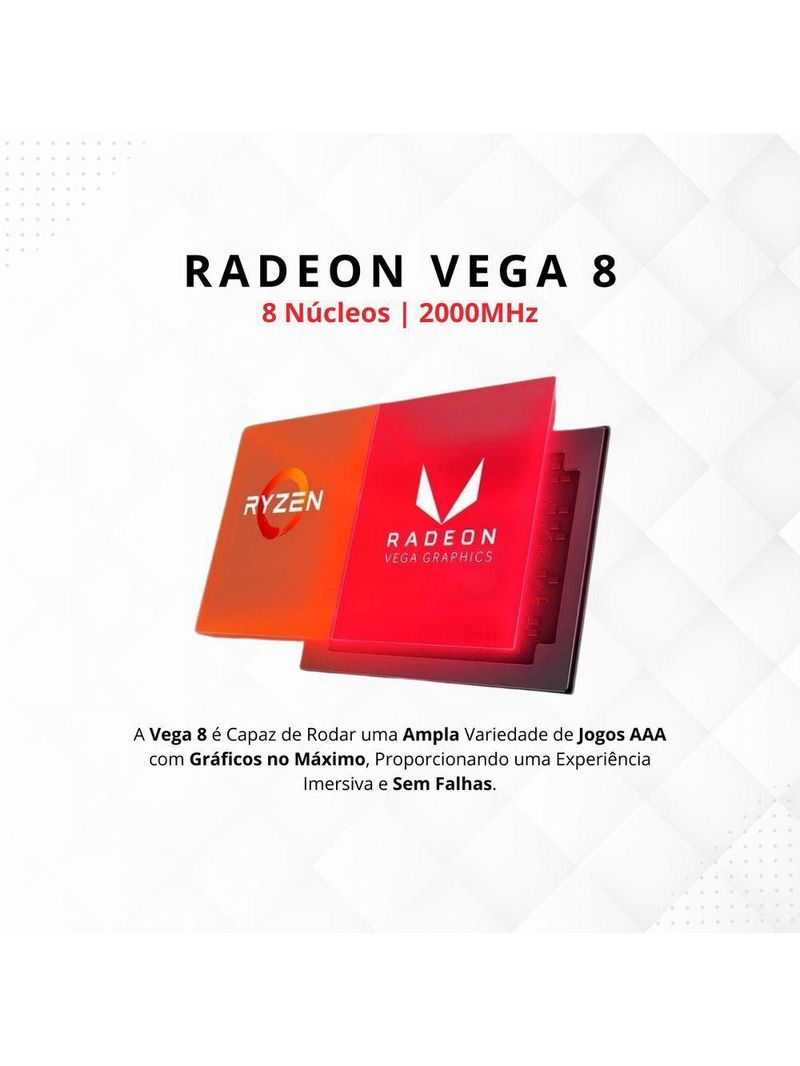Kit Upgrade AMD Ryzen 7 5700G Vega 8 Placa Mãe A520 RAM16GB