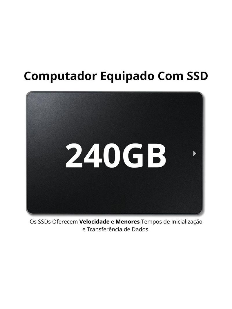 Computador Completo Intel Core I7 16gb Ssd 240gb Monitor Led 19'' Windows